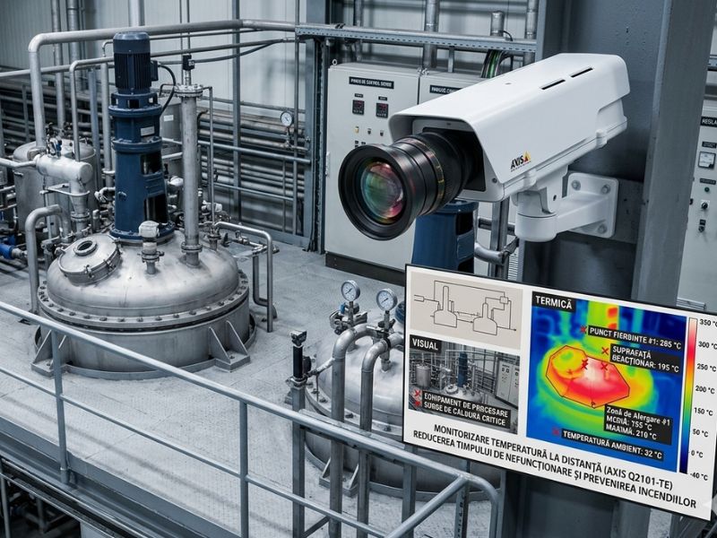 Camera afisand tehnologia intre modul optic si termic in mediu industrial