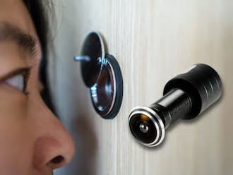 Vizor de usa cu camera cu aspect discret