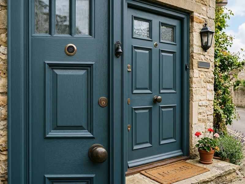 Vizor de usa cu camera video vedere clara exterior