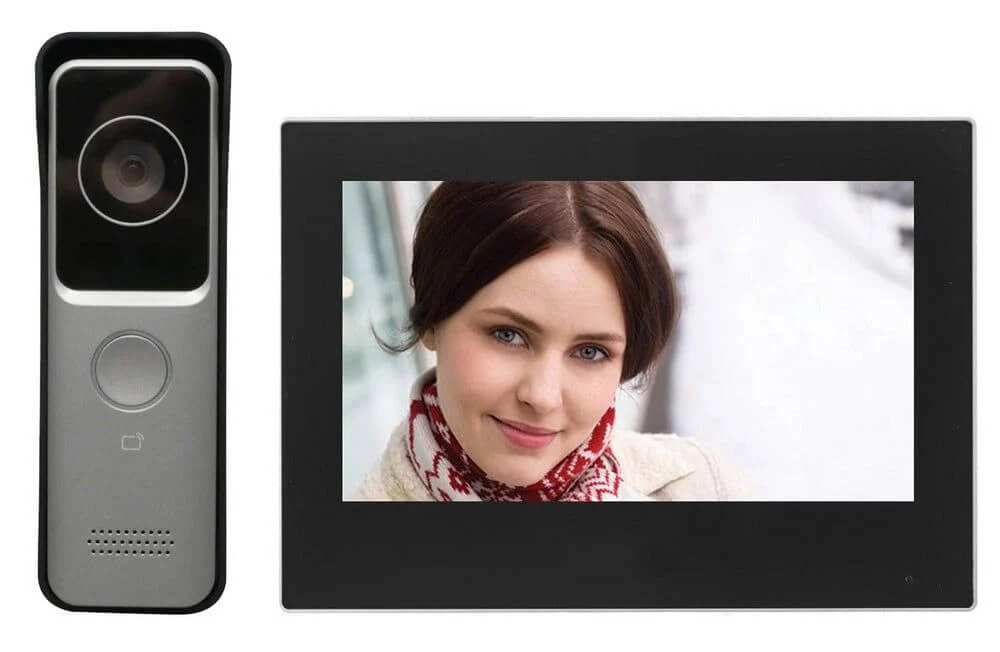 kit de viodeinterfon pentru o familie cu post de exterior si monitor