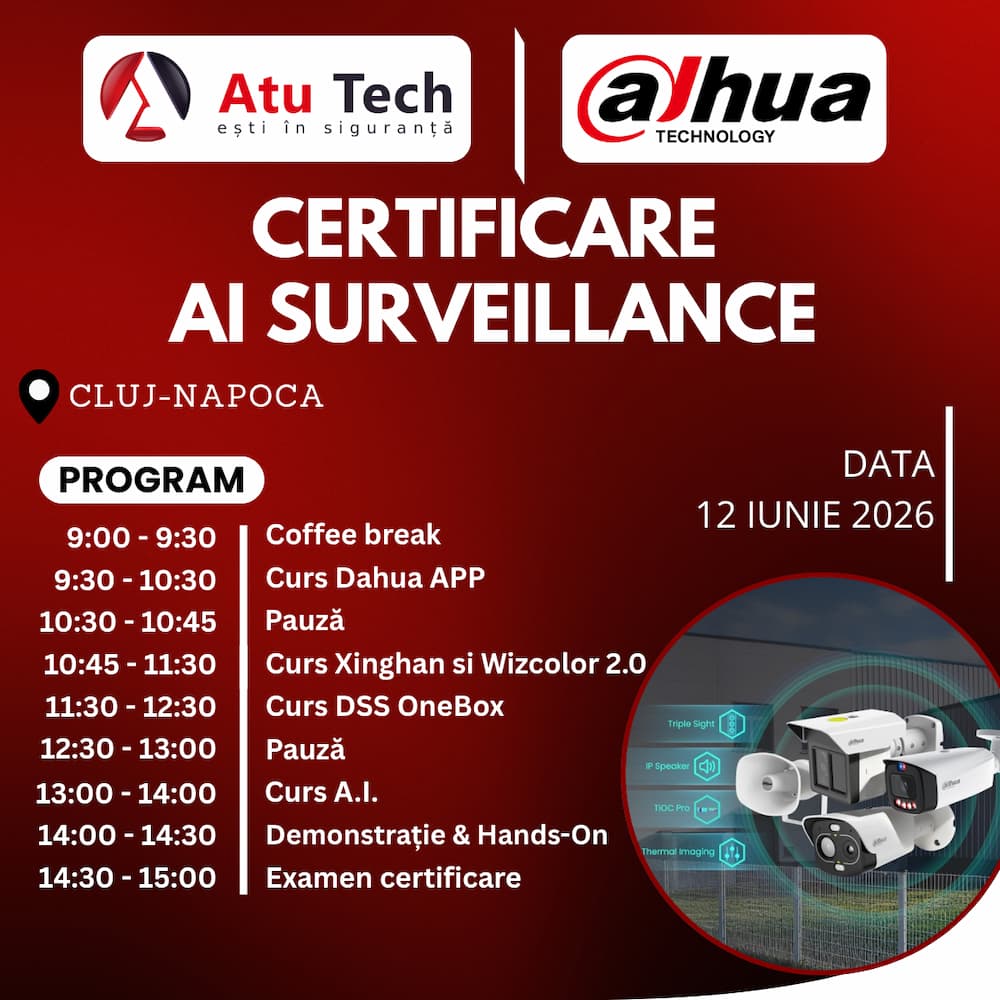 Imagine Curs de certificare Dahua AI Surveillance Cluj