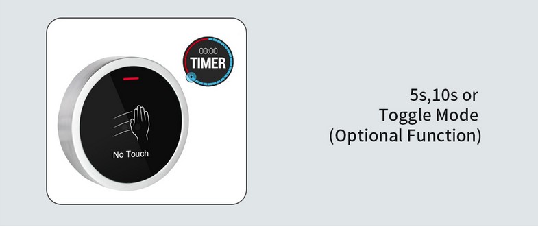 Temporizator la 5s, 10s sau comutare (functie optionala)