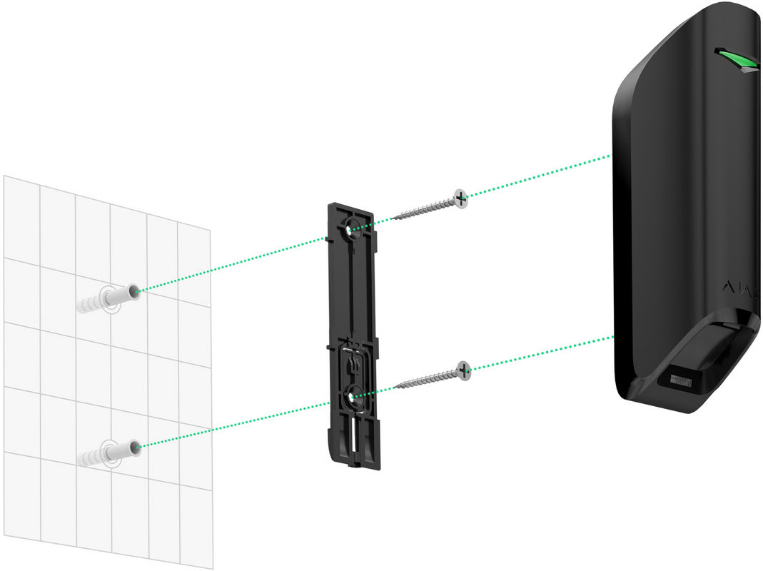 instalare detector wireless ajax negru