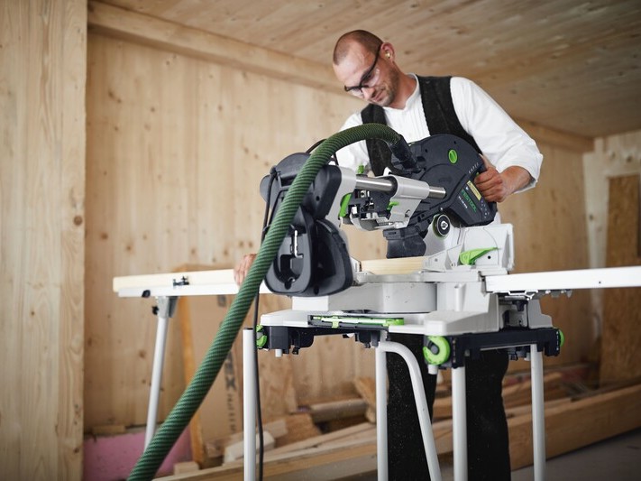 Ferastrau circular stationar Festool cu sanie si set UG KAPEX KS 120 REB Set UG, 1600W, cablu 3.5m, ghidaj dublu, taieri fixe, FastFix, 575313
