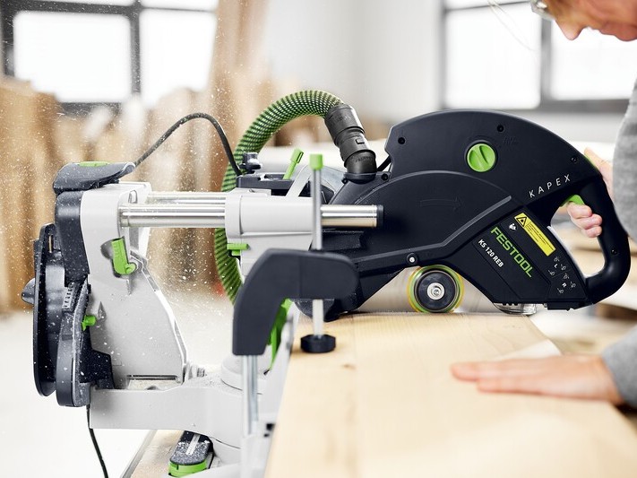 Ferastrau circular stationar Festool cu sanie si set UG KAPEX KS 120 REB Set UG, 1600W, cablu 3.5m, ghidaj dublu, taieri fixe, FastFix, 575313