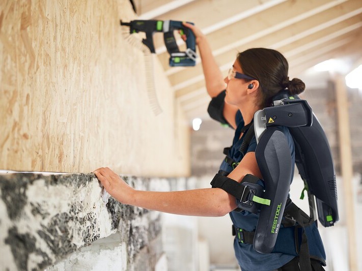  Exoschelet activ Festool ExoActive EXO 18 HPC 4.0 I-Plus, 2x acumulatori, 1x incarcator, sustinere 5kg/50N, timp functionare 1,5-5h, Bluetooth, 577339