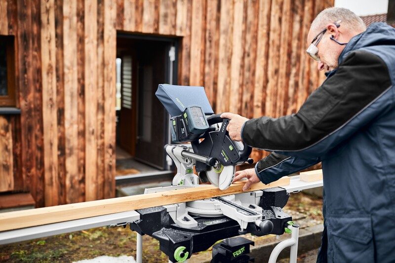 Fierastrau circular stationar Festool KAPEX KSC 60 EB Basic, cu sanie si acumulator dublu, motor fara perii, 577775