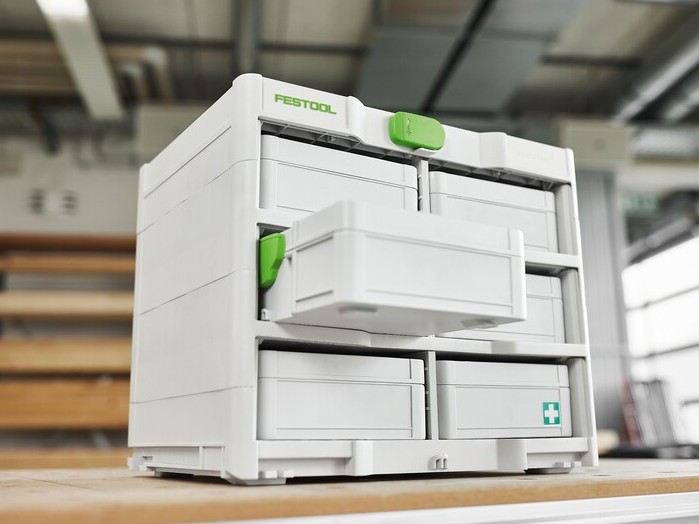 Organizator scule Festool, 6 module, 396x 296x 330mm, sarcina 40kg, 577807