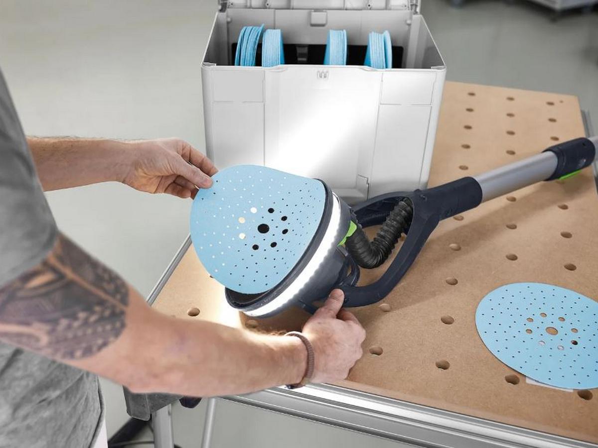 Organizator discuri abrazive pentru slefuitor brat telescopic Festool D225 GR SYS, granat, diametru 225mm, 8 compartimente, 578281