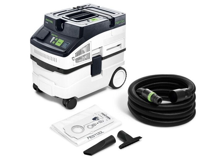 Aspirator mobil Festool CLEANTEC CT15, pentru praf, murdarie si apa, 1200W, rezervor 15l, reglare cu 5 trepte, cablu 5m, 578327