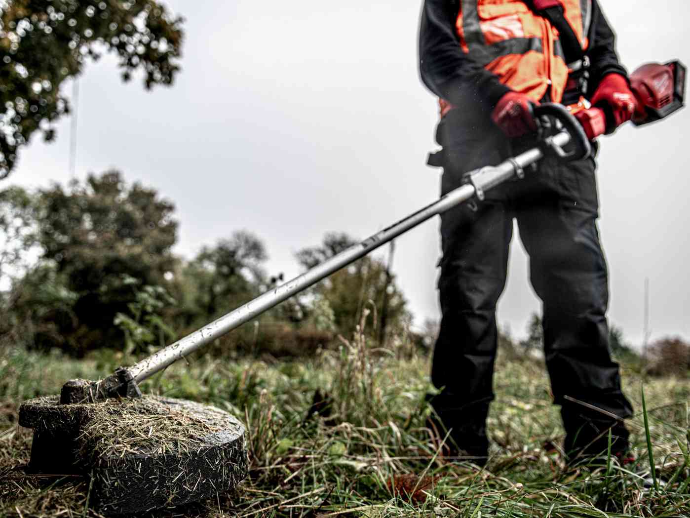 cap de taiere 38.6cm Atasament cap cositor cu fir Milwaukee M18 FOPH-LTA, pentru multifunctionale Quick-Lock, latime taiere 38.6cm, 4932464955