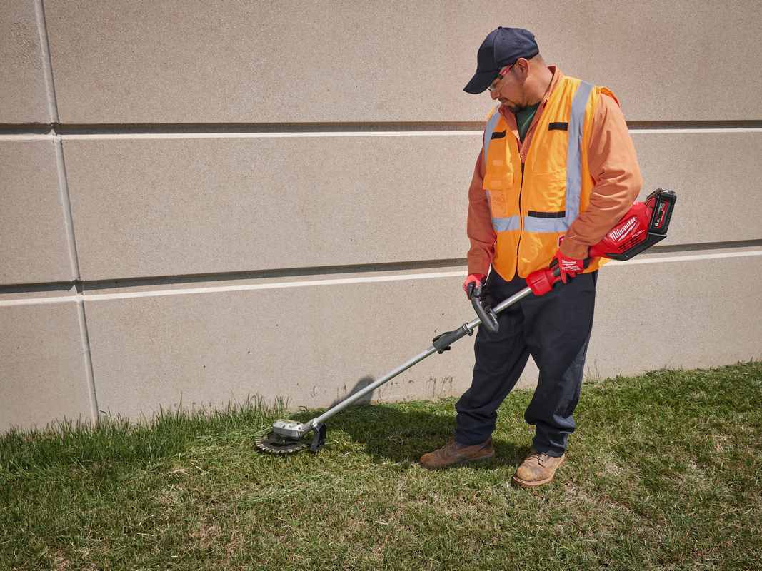 Atasament taiere iarba Milwaukee M18 FOPH-RA Quik-Lok, 2 lame cu rotire inversa 23cm, protectie pentru picioare, 4932492669