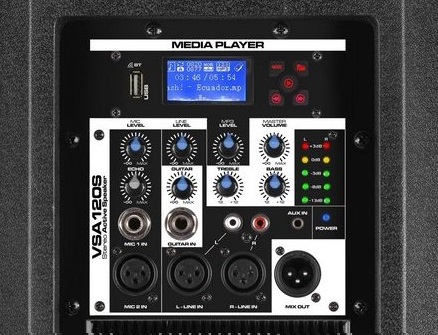 Boxe active Bluetooth Vonyx VSA120S, 200W RMS, 126dB, telecomanda, negre