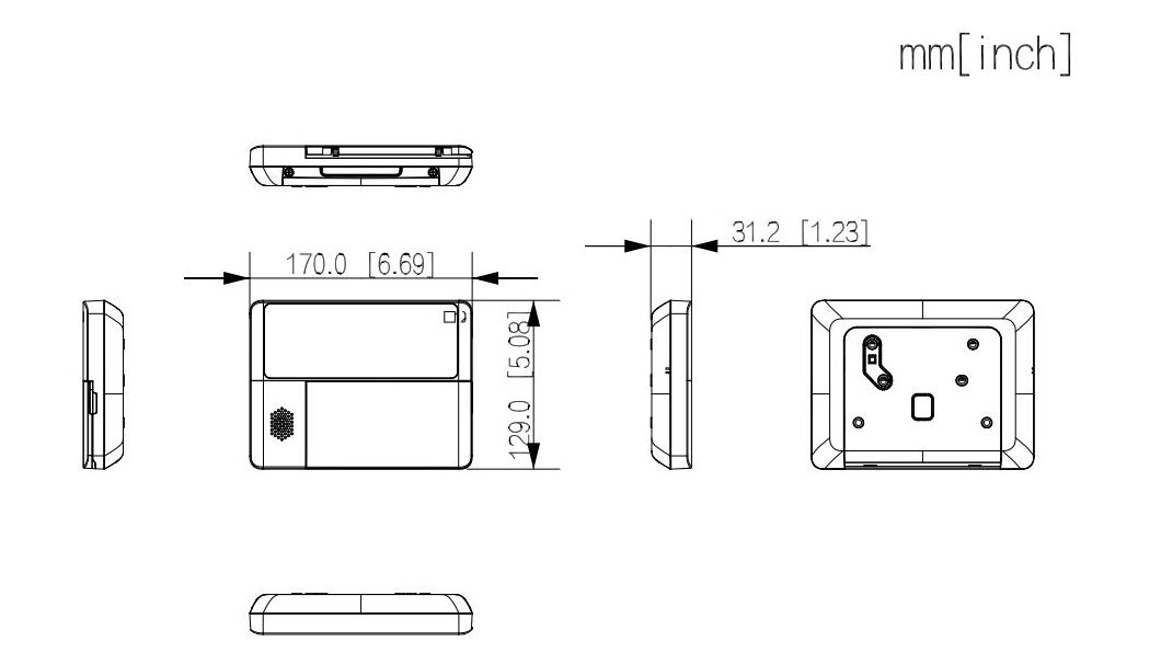Tastatura wireless LCD pentru sistem alarma Dahua ARK30C-RW2(868), 868 MHz, cititor carduri IC, parola, include 2 carduri IC