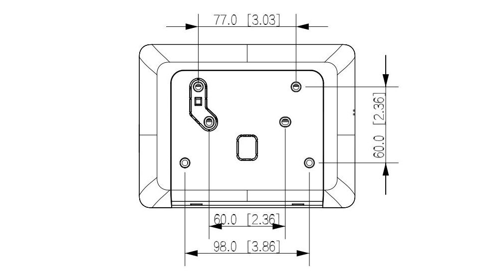 Tastatura wireless LCD pentru sistem alarma Dahua, 868 MHz, cititor carduri IC, comunicare bidirectionala, ARK30C-RW2(868) schema 3