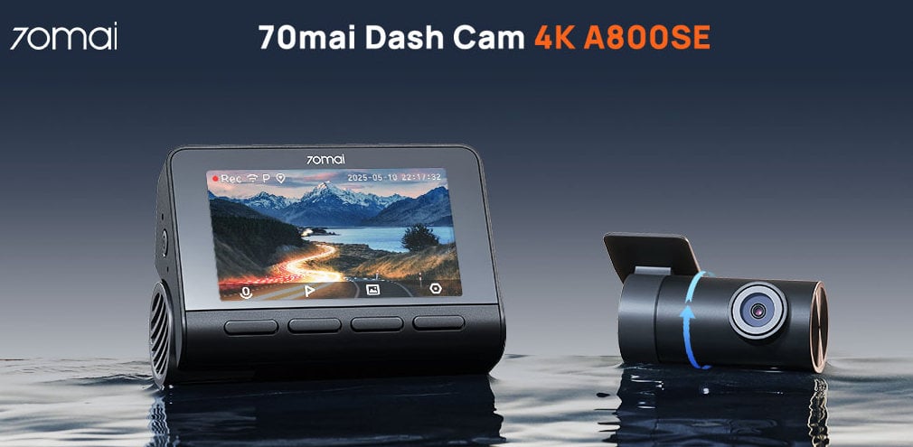Set camera auto fata/spate 70Mai Dash Cam A800SE-1, camera fata 4K