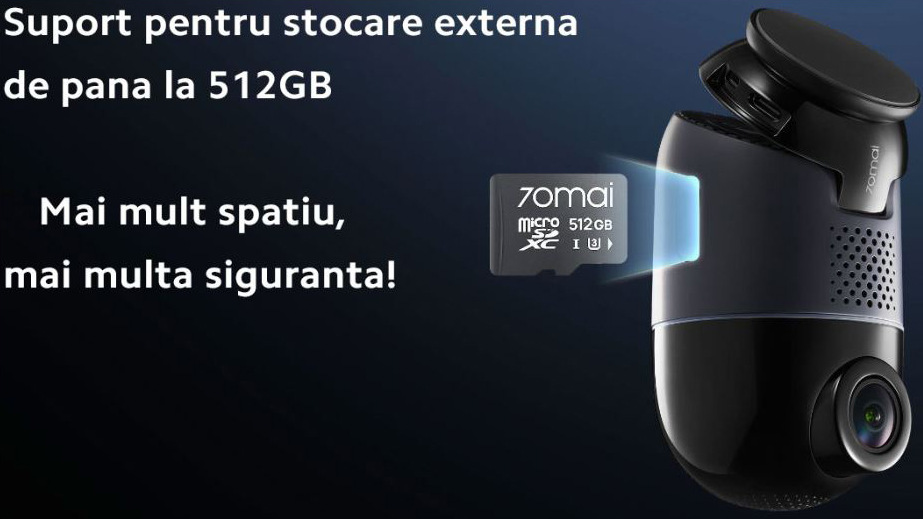 camere 70 mai, carduri micro SD
