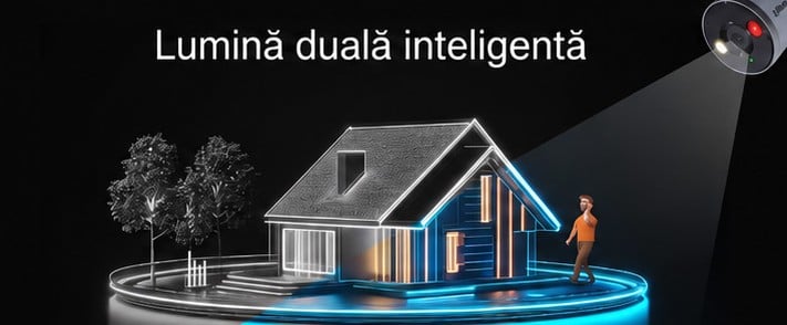 Camera supraveghere Dahua IPC-F3D-IL-0280B, 3MP, Wi-Fi 6, Smart Dual Light 30m, microfon, slot micro SD, Bluetooth, IP67