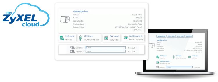 Imagine NAS542-EU0101F conexiune cloud