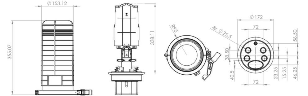 Imagine SBN-09L5-BR schema tehnica encloser