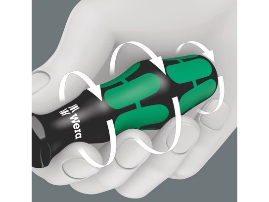 Set 6 surubelnite Wera 3346 Kraftform Plus Lasertip, varf anti-alunecare, suport inclus, 5105650001 maner ergonomic