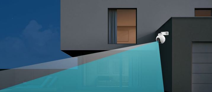 Camera de supraveghere Ezviz CS-H8(3MP,4mm), Wi-Fi, 3MP 2K, vedere panoramica, Iluminare duala, audio bidirectional, alarma, functii AI detectie, slot card microSD