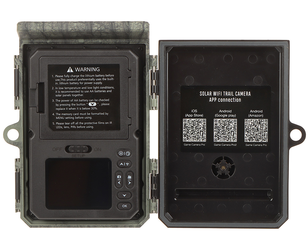 Camera de vanatoare, 8 MP, IR 20 cu panou fotovoltaic incorporat, HC-RD7000WF