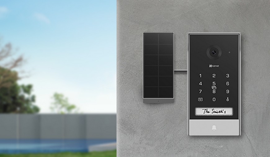 videointerfon panou solar ezviz