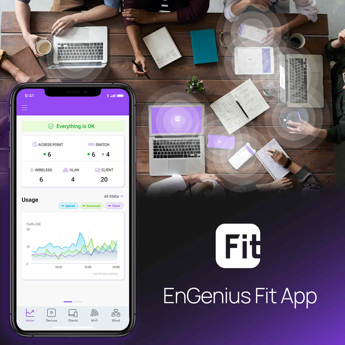 aplicatia mobila EnGenius Fit