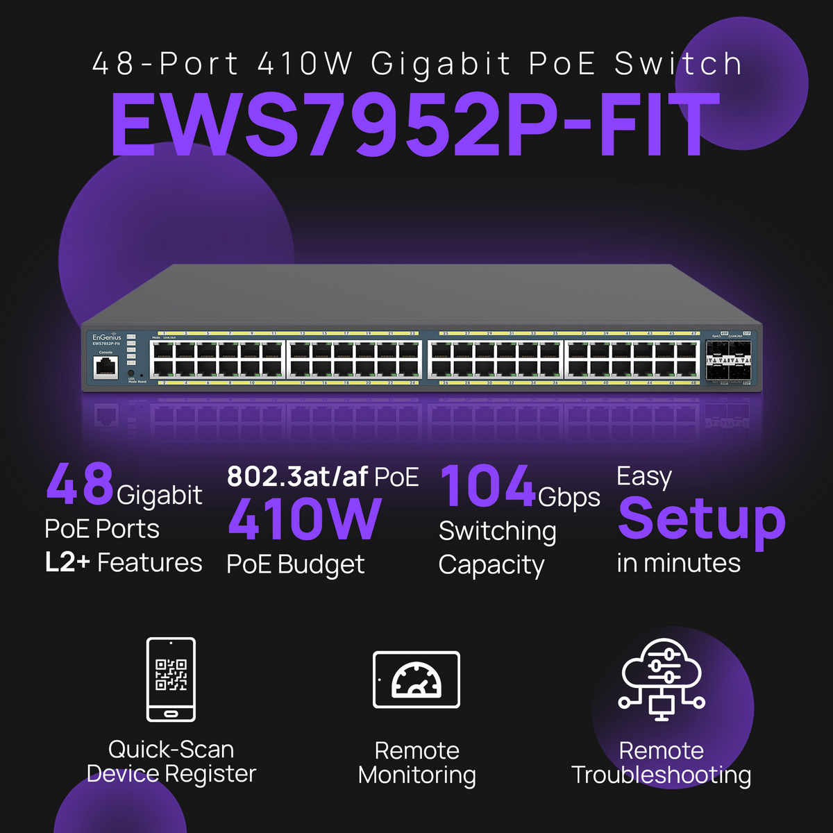 switch cu aplicatie mobila, 48 porturi Gb