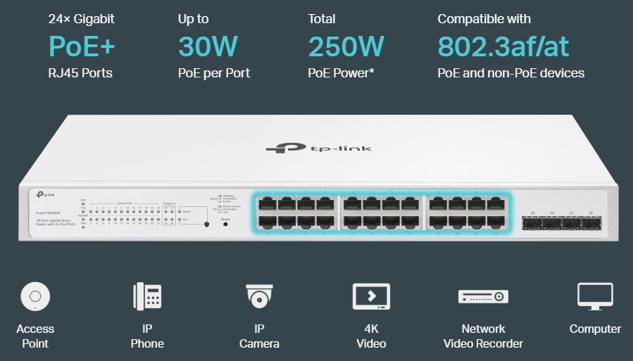 Switch Tp-Link Smart PoE+