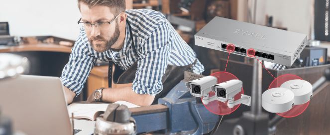 Imagine GS1200-8HPV2-EU0101F conectare camere IP