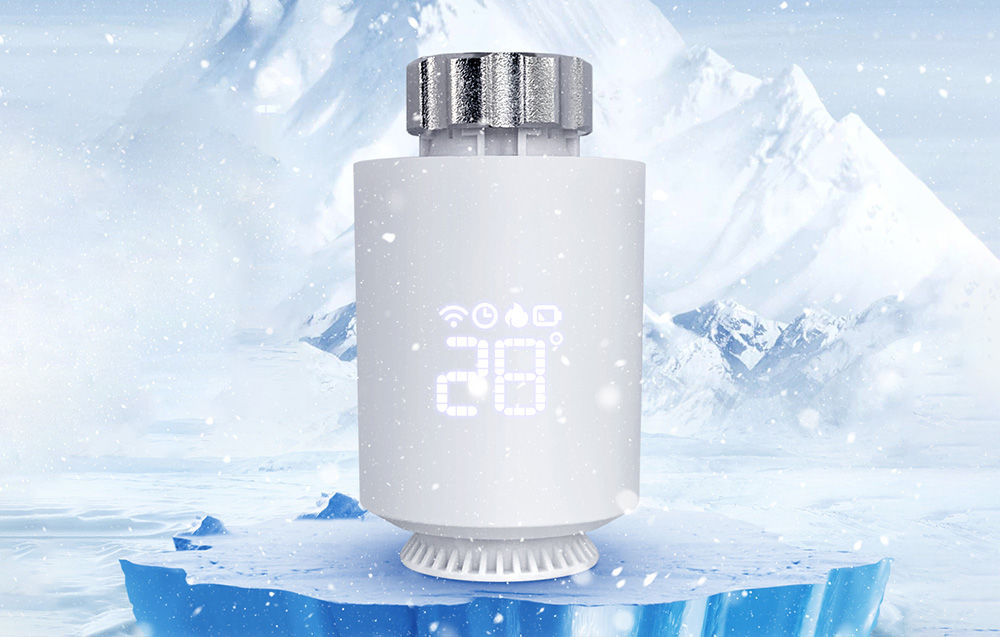 Atentie la detalii Capat termostatic inteligent pentru calorifer, Wireless ZegBee, TUYA, Smart Life, Avatto, TRV06