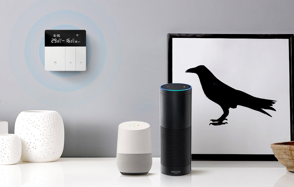 Control convenabil Termostat inteligent, Wi-Fi, TUYA, Smart Life, Compatibil cu Alexa, Google Home, Yandex Alice, Avatto, WT50-BH-3A