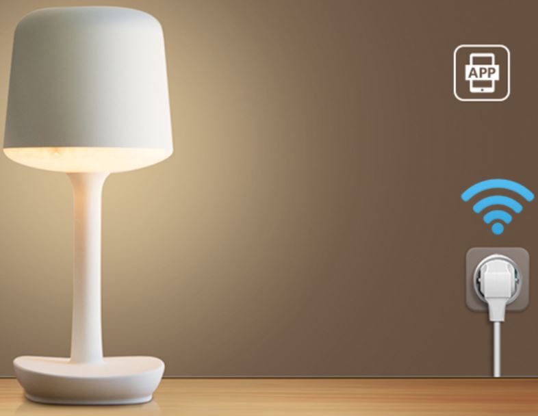 Imagine NAS-WR10W6 priza Wi-Fi, lampa alba, aplicatie Tuya