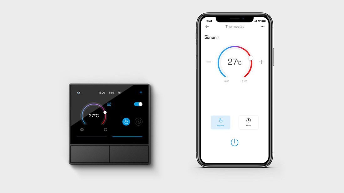 NSPanel-EU Display cu 2 butoane wifi termometru, Smart Scene, Sonoff NSPanel-EU 10