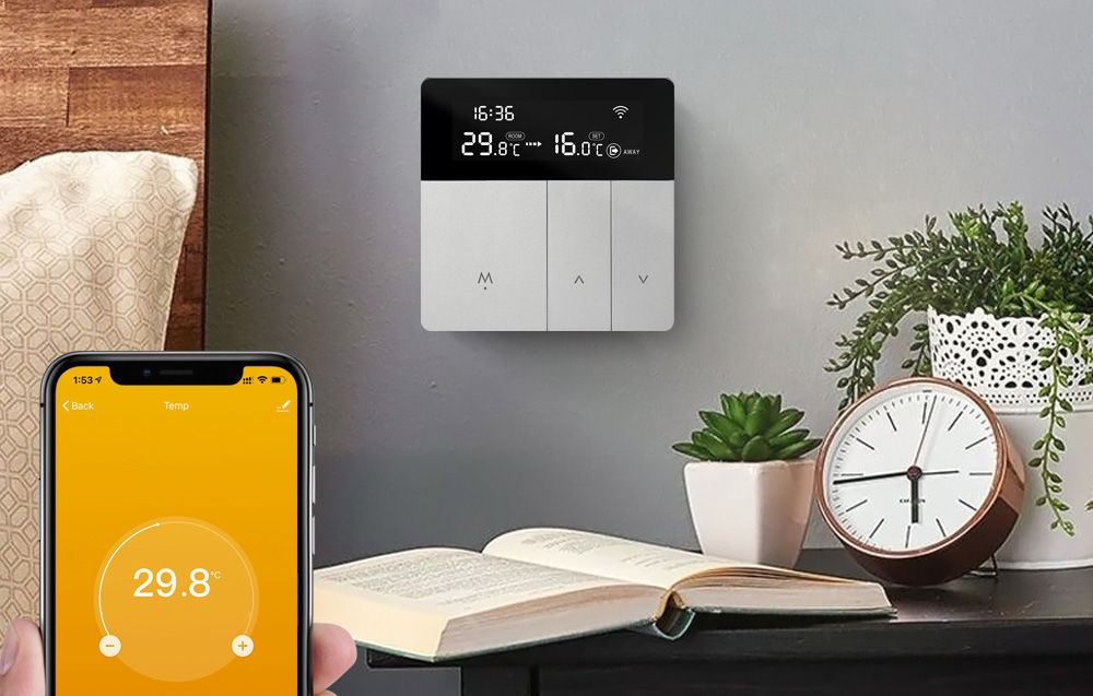 Personalizati-i functionarea in functie de nevoi Termostat inteligent, Wi-Fi, TUYA, Smart Life, Compatibil cu Alexa, Google Home, Yandex Alice, Avatto, WT50-BH-3A