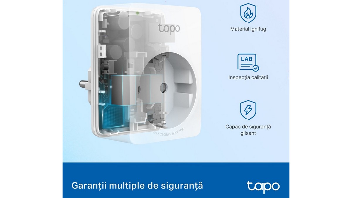 mini-priza-smart-wi-fi-2-4ghz--tp-link-tapo-p100m--compatibila-matter--control-vocal--programare--2300w--10a-6