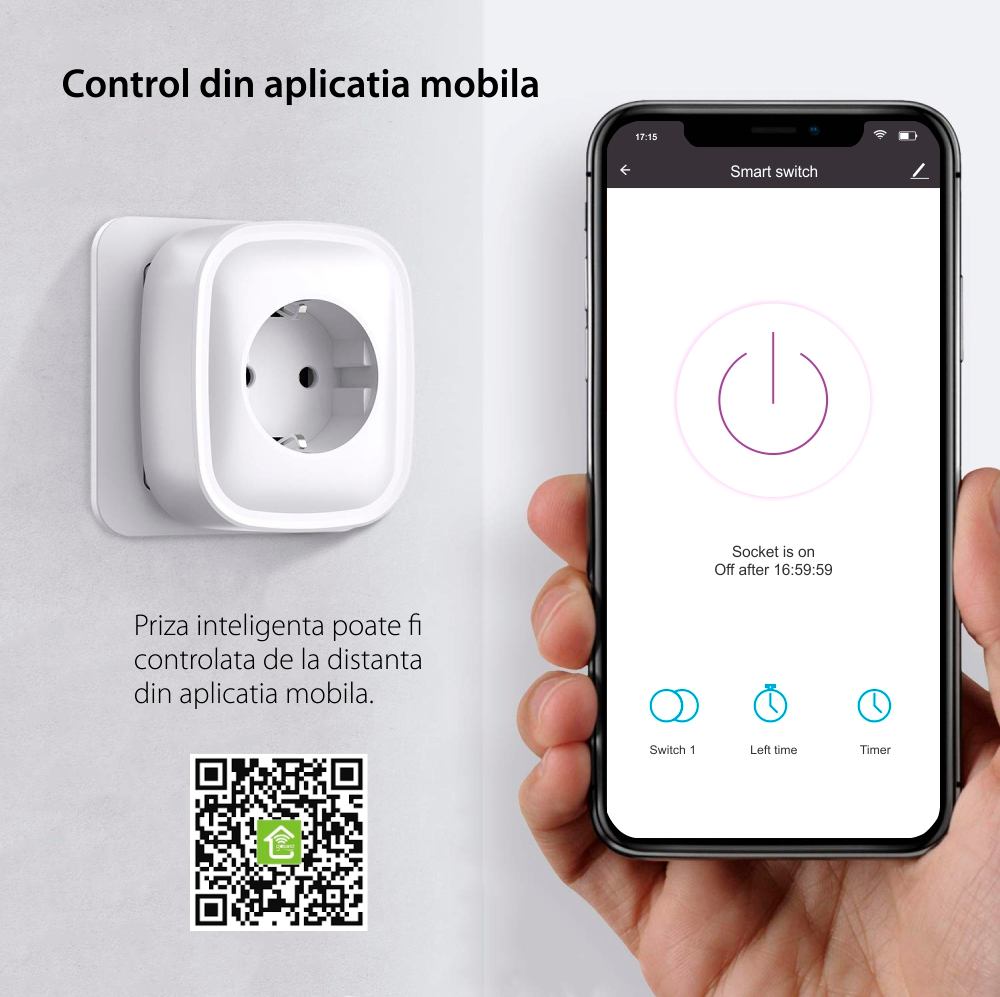 control din aplicatie priza smart