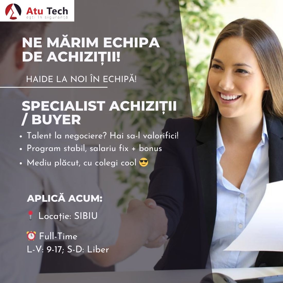 anunt anagajare achizitii
