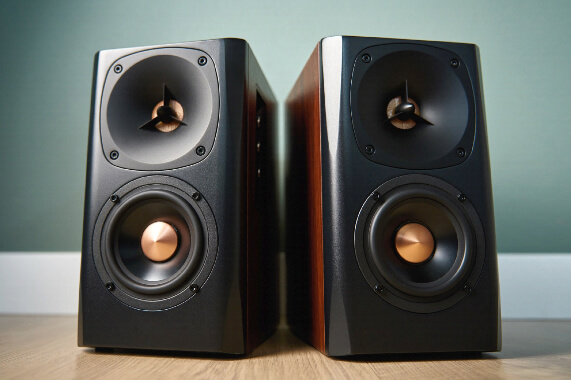Boxe voluminoase, asezate una langa alta, gata sa umple incaperea cu un sunet de calitate.