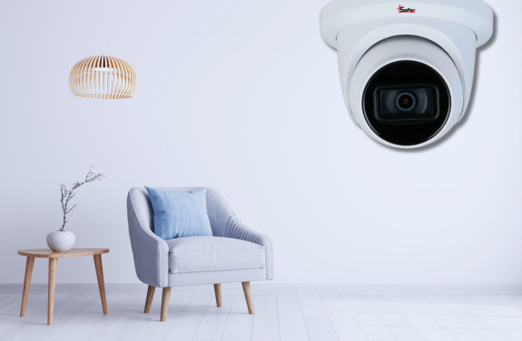 Camera de supraveghere interior 5MP 2K, Safer cu microfon si iluminare duala.