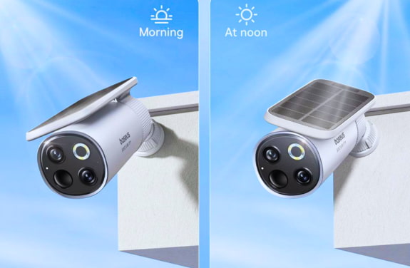 Camere supraveghere cu panou solar.