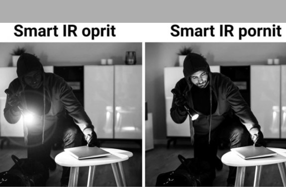 Camera video Full HD pentru iluminare eficienta noaptea.