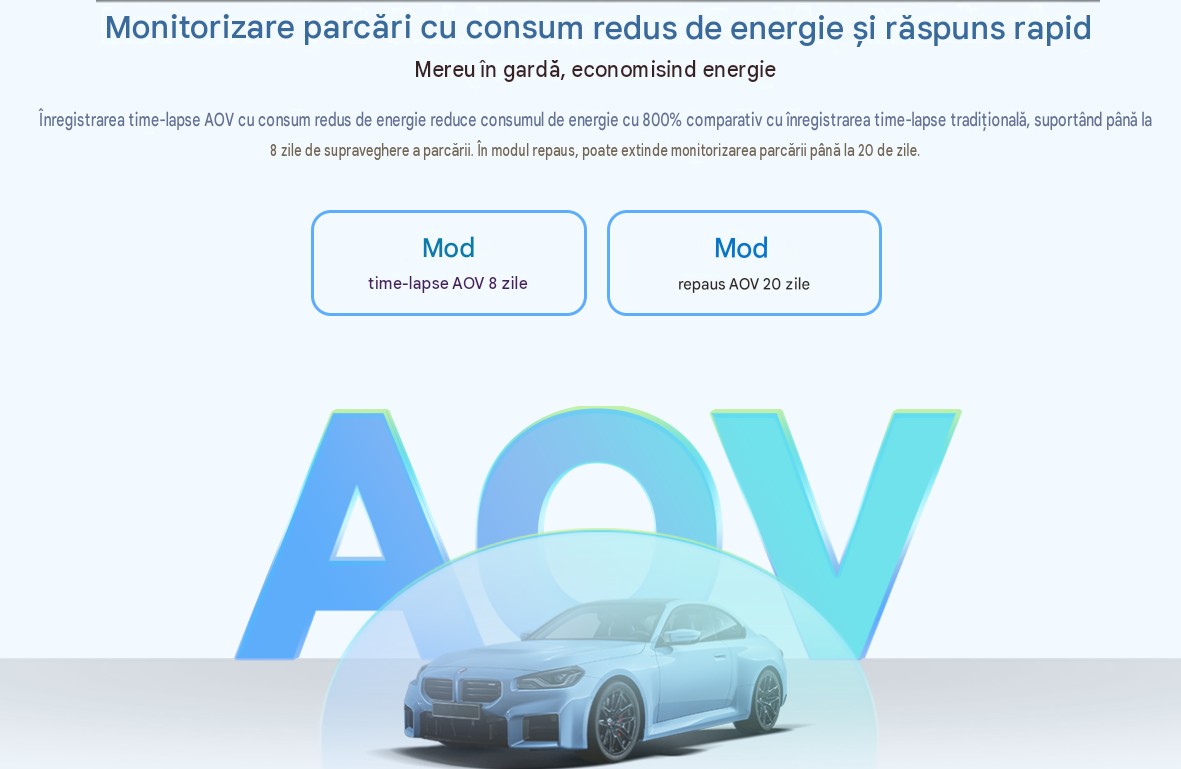 mod functionare AOV pentru parcare