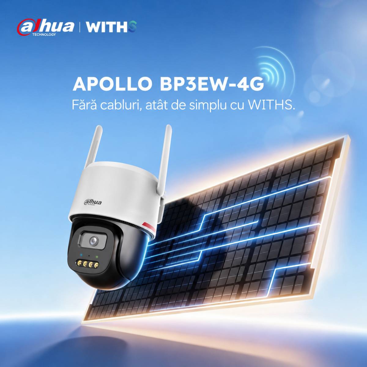 camera cu panou solar