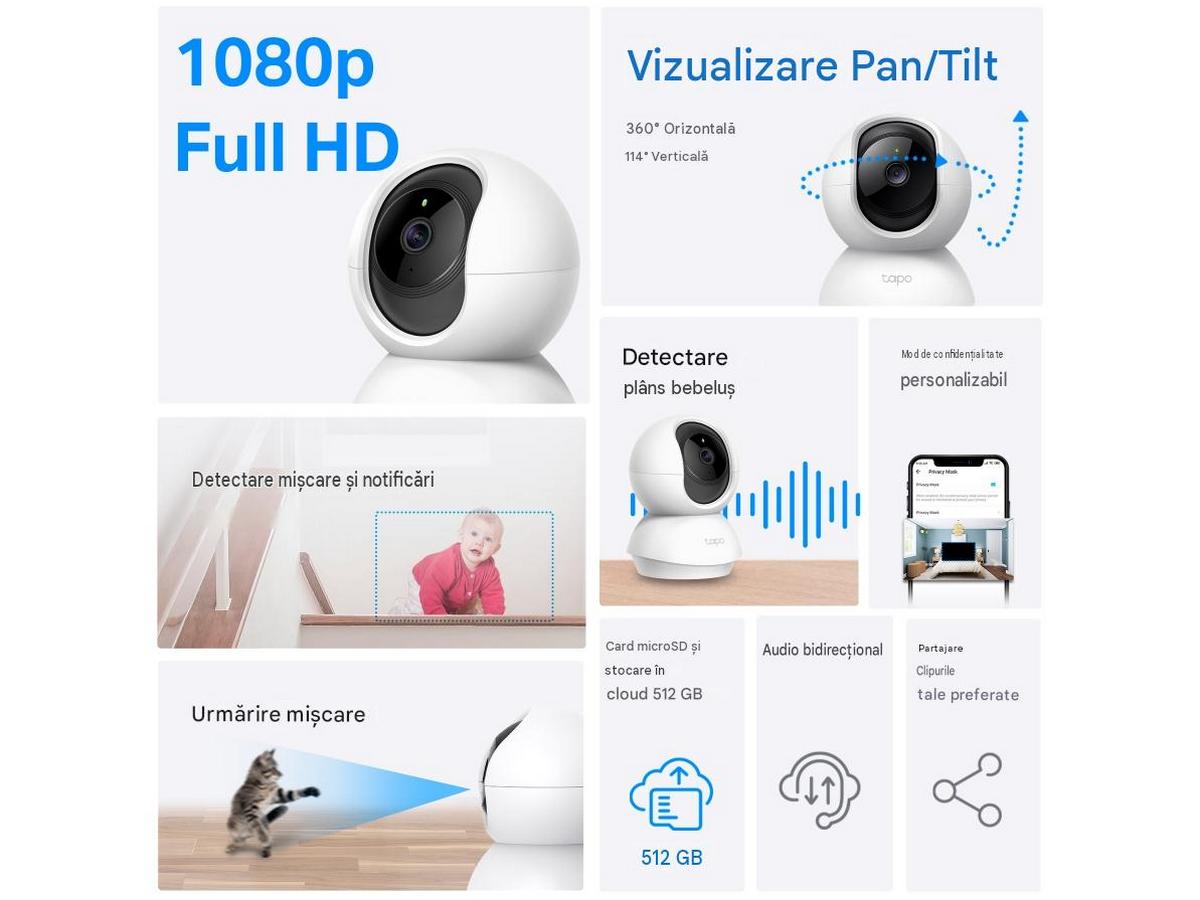 TAPO C200C rezolutie full hd