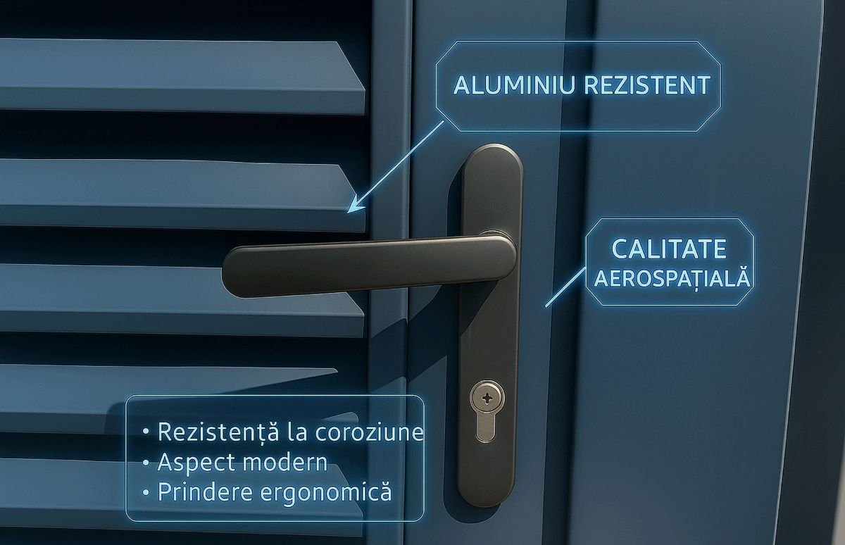 poarta Virtuoso Baldur cu finisaje din aluminiu