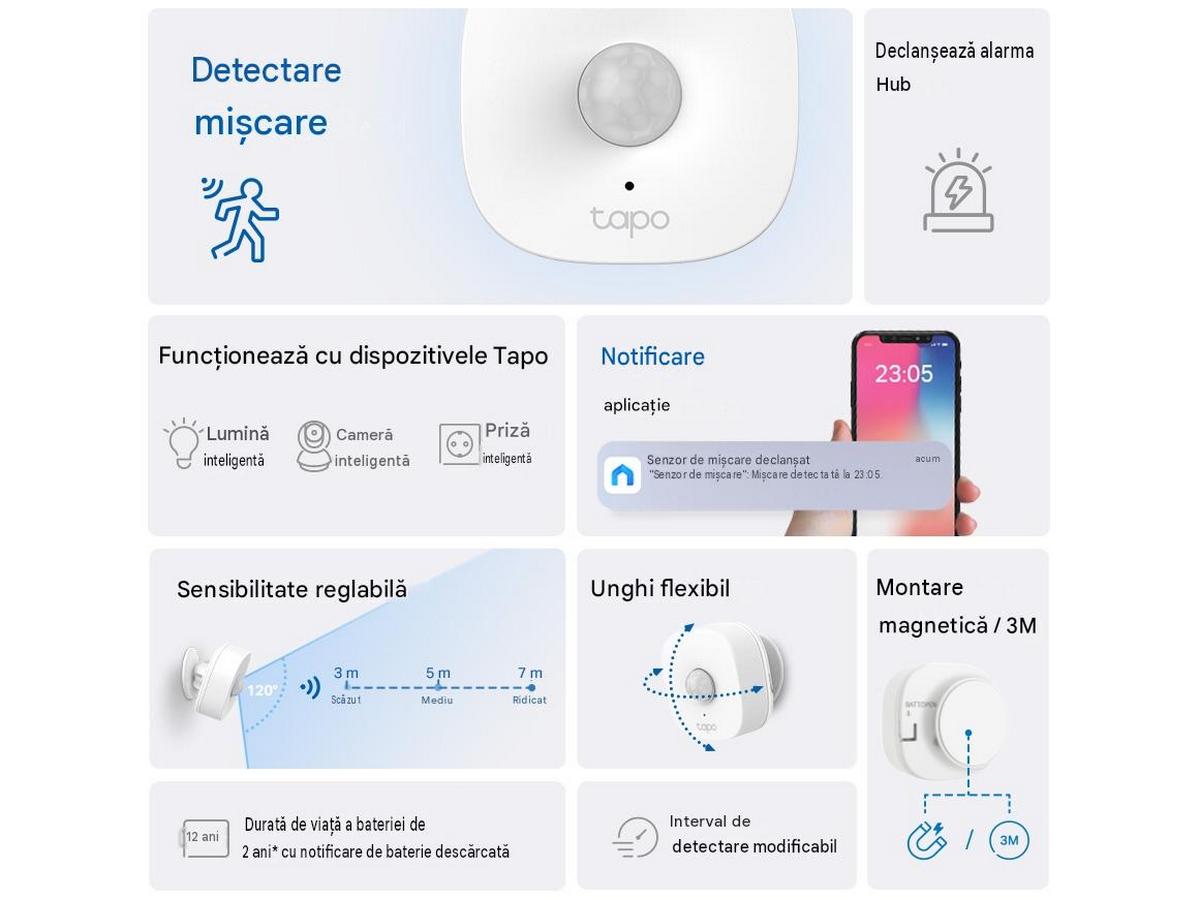 Tapo T100 senzor inteligent miscare