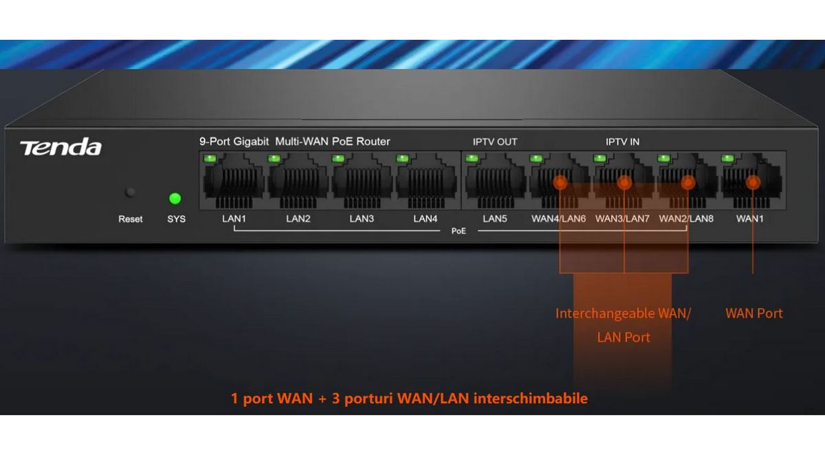 router cu 9 porturi